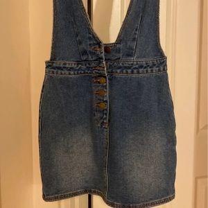 Billabong denim overalls skirt small